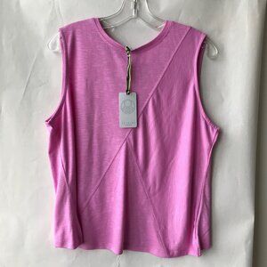 TE VERDE Pink Yoga/ Activewear Tank Top Open Back
